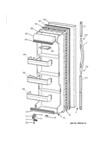 02 - Fresh Food Door parts for Ge Refrigerator TFX20JABKAA from AppliancePartsPros.com