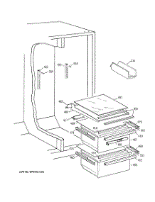06 - Fresh Food Section parts for Ge Refrigerator TFX20JABKAA from AppliancePartsPros.com