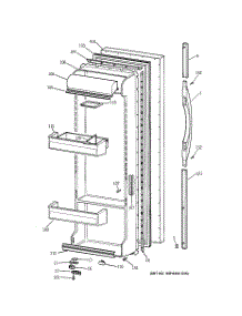 02 - Fresh Food Door parts for Ge Refrigerator TFM26KRDAAA from AppliancePartsPros.com