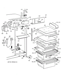 03 - Fresh Food Section parts for Ge Refrigerator TFJ22JADAWW from AppliancePartsPros.com