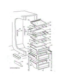 05 - Fresh Food Shelves parts for Ge Refrigerator TPG21BRDAWW from AppliancePartsPros.com