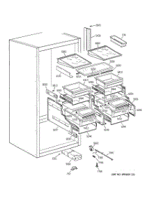 04 - Fresh Food Section parts for Ge Refrigerator ZICS36NABSSRH from AppliancePartsPros.com