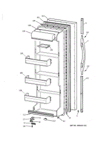 02 - Fresh Food Door parts for Ge Refrigerator TFX20SABKAA from AppliancePartsPros.com