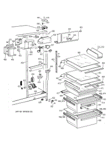03 - Fresh Food Section parts for Ge Refrigerator TFG22JADAWW from AppliancePartsPros.com