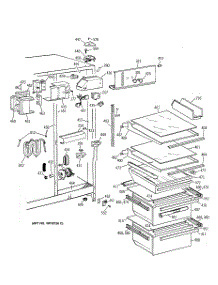 03 - Fresh Food Section parts for Ge Refrigerator TFG22JRDAWW from AppliancePartsPros.com
