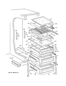 04 - Fresh Food Shelves parts for Ge Refrigerator TFG25PADAWW from AppliancePartsPros.com