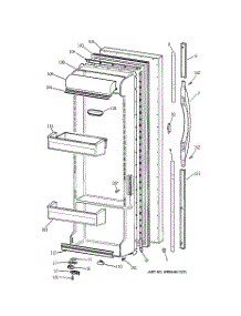 02 - Fresh Food Door parts for Ge Refrigerator TFG26PEDAWH from AppliancePartsPros.com