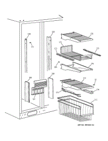 04 - Freezer Shelves parts for Ge Refrigerator TPJ24PRDABB from AppliancePartsPros.com