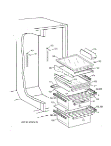 05 - Fresh Food Section parts for Ge Refrigerator TFX22XPDABB from AppliancePartsPros.com