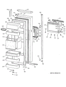 02 - Fresh Food Door parts for Ge Refrigerator TPG24BFDABB from AppliancePartsPros.com