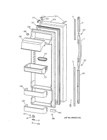 02 - Fresh Food Door parts for Ge Refrigerator TFG28PRDAWW from AppliancePartsPros.com