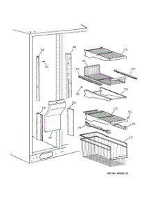 04 - Freezer Shelves parts for Ge Refrigerator TPG24BFDABB from AppliancePartsPros.com