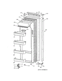02 - Fresh Food Door parts for Ge Refrigerator TPG21BRDABB from AppliancePartsPros.com