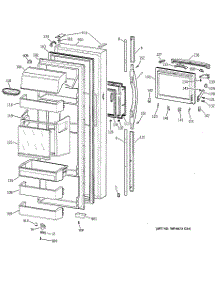 02 - Fresh Food Door parts for Ge Refrigerator TPX24PBDABB from AppliancePartsPros.com
