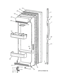 02 - Fresh Food Door parts for Ge Refrigerator TFX26KPDAAA from AppliancePartsPros.com