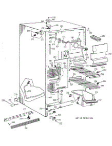02 - Freezer Section parts for Ge Refrigerator TFK25ZADAAA from AppliancePartsPros.com