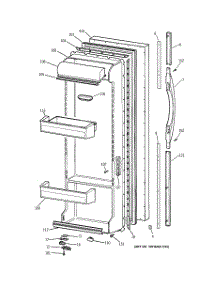 02 - Fresh Food Door parts for Ge Refrigerator TFX26PPDAWW from AppliancePartsPros.com