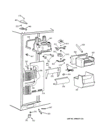 03 - Freezer Section parts for Ge Refrigerator TPX24BIDAWW from AppliancePartsPros.com