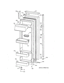 02 - Fresh Food Door parts for Ge Refrigerator TPX24BIDABB from AppliancePartsPros.com