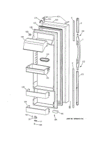 02 - Fresh Food Door parts for Ge Refrigerator TPG24PRDAWW from AppliancePartsPros.com