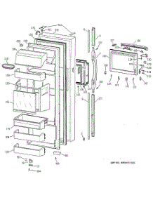 02 - Fresh Food Door parts for Ge Refrigerator TFM28PFDAAA from AppliancePartsPros.com