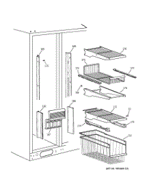 04 - Freezer Shelves parts for Ge Refrigerator TFK30PFDAAA from AppliancePartsPros.com
