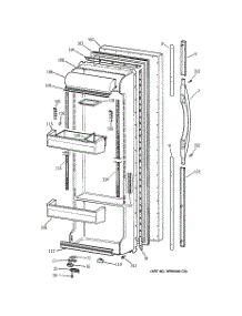 02 - Fresh Food Door parts for Ge Refrigerator TFX25CRBGBB from AppliancePartsPros.com
