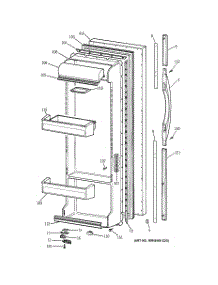 02 - Fresh Food Door parts for Ge Refrigerator TFX26PRDAAA from AppliancePartsPros.com