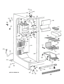 03 - Freezer Section parts for Ge Refrigerator TFX25PADABB from AppliancePartsPros.com