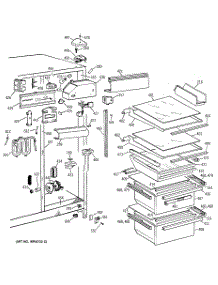 03 - Fresh Food Section parts for Ge Refrigerator TFT22JWDAWW from AppliancePartsPros.com