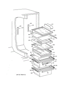05 - Fresh Food Section parts for Ge Refrigerator TFX26CRDAAA from AppliancePartsPros.com