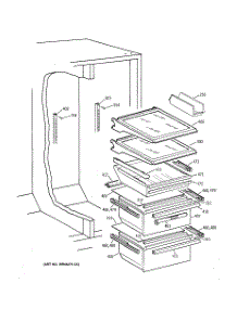 06 - Fresh Food Section parts for Ge Refrigerator TFX22QPDAAA from AppliancePartsPros.com