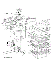 03 - Fresh Food Section parts for Ge Refrigerator TFT22JADAAA from AppliancePartsPros.com