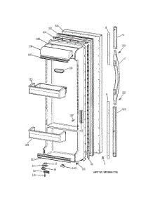 02 - Fresh Food Door parts for Ge Refrigerator TFT22PRDAWW from AppliancePartsPros.com
