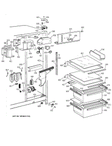 02 - Fresh Food Section parts for Ge Refrigerator MSG20GWBEWW from AppliancePartsPros.com