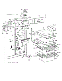 03 - Fresh Food Section parts for Ge Refrigerator MSK25GACEAA from AppliancePartsPros.com