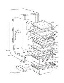 06 - Fresh Food Section parts for Ge Refrigerator MSK28DHBEAA from AppliancePartsPros.com