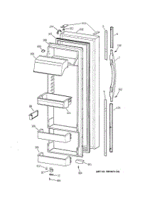 02 - Fresh Food Door parts for Ge Refrigerator MSK28DRBEAA from AppliancePartsPros.com