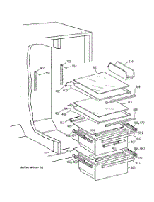 04 - Fresh Food Section parts for Ge Refrigerator MST25GRBEWW from AppliancePartsPros.com