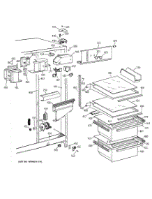 03 - Fresh Food Section parts for Ge Refrigerator MSG20GABEWW from AppliancePartsPros.com