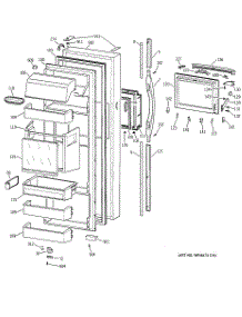 02 - Fresh Food Door parts for Ge Refrigerator MSK28PFBEAA from AppliancePartsPros.com