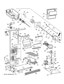 02 - Freezer Section parts for Ge Refrigerator MSG25GRBEWW from AppliancePartsPros.com