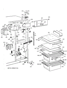 03 - Fresh Food Section parts for Ge Refrigerator MSK25GRBEAA from AppliancePartsPros.com