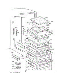 06 - Fresh Food Shelves parts for Ge Refrigerator MSK28PFBEAA from AppliancePartsPros.com