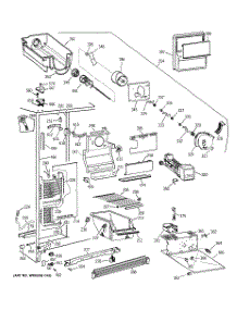02 - Freezer Section parts for Ge Refrigerator MSZ20GWCEWW from AppliancePartsPros.com
