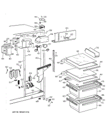 03 - Fresh Food Section parts for Ge Refrigerator MSZ20GWCEWW from AppliancePartsPros.com