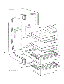 04 - Fresh Food Section parts for Ge Refrigerator MST20GABEWW from AppliancePartsPros.com