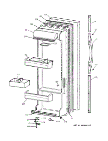 02 - Fresh Food Door parts for Ge Refrigerator TFX26VPDAWW from AppliancePartsPros.com