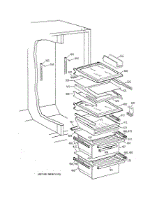 05 - Fresh Food Section parts for Ge Refrigerator TFX26VPDAWW from AppliancePartsPros.com
