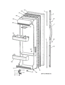 03 - Fresh Food Door parts for Ge Refrigerator TFX22CRDAAA from AppliancePartsPros.com